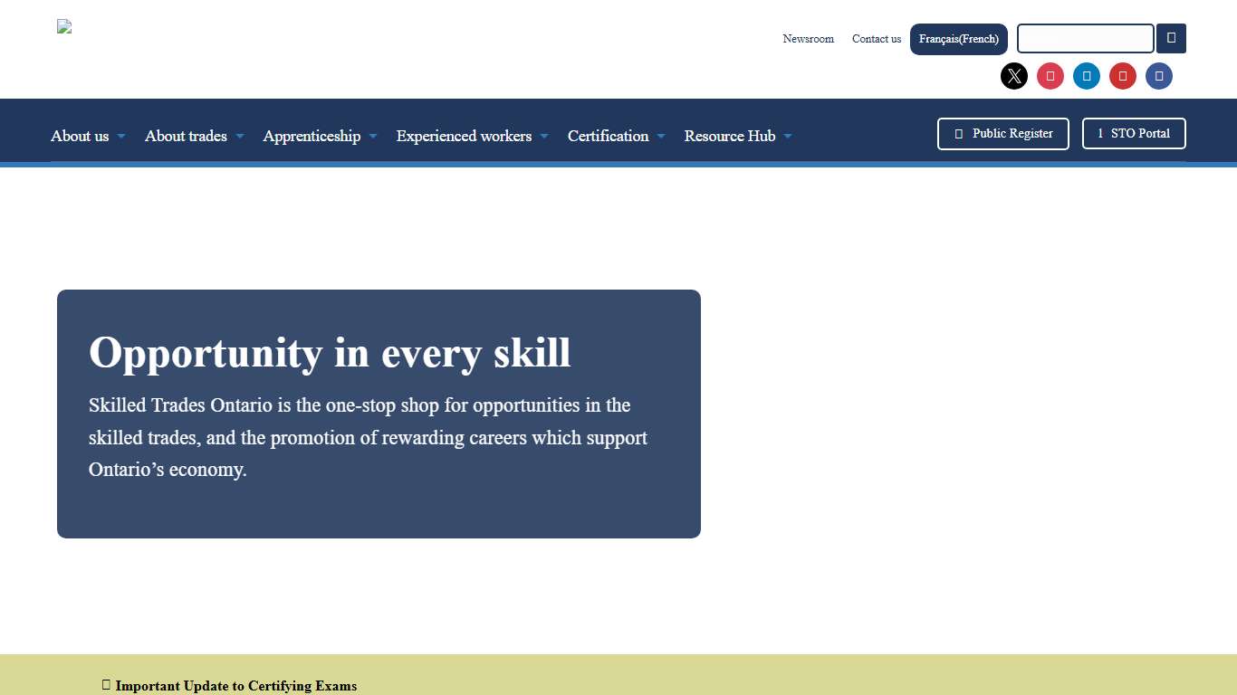 Home Page - Skilled Trades Ontario